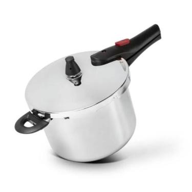 Imagem de Panela de Pressão Inox Brinox Ultra Fundo Triplo 4 Litros Ø 20cm com 4