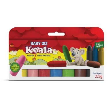 Imagem de Giz de Cera Gizão 07 Cores BABY GIZ Koala Pacote com 03 - Delta