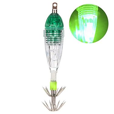 Imagem de Luz de pesca subaquática à prova d'água LED isca de peixe atraente lâmpada de luz com ganchos de gabarito de lula