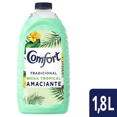 Imagem de Amaciante Comfort Diluído Tradicional Brisa Tropical com Toque de Coco Frasco 1,8L