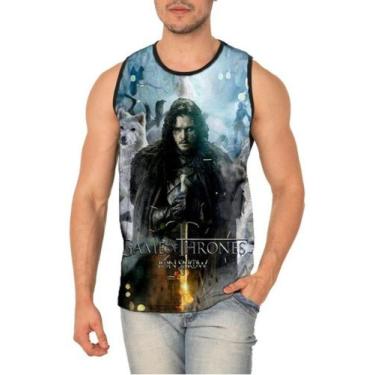 Imagem de Camiseta Regata Game Of Thrones Jon Snow Ref:182 - Smoke