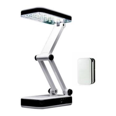 Imagem de Luminaria De Mesa Sem Fio Bivolt 24 Leds Abajur Dobrável
