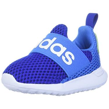 Imagem de adidas Tênis de corrida infantil unissex Lite Racer Adapt 4.0, Team azul-royal/branco/azul (pulse blue), 4 Toddler