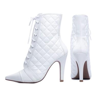 Imagem de Botas Feminina Classica Cano Médio Bico Fino Torricella Cor:Branco;Tamanho:35