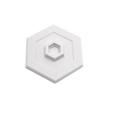 Imagem de Prime-Line Produtos U 9275 Protetor de parede, hexágono de 12,7 cm, autoadesivo, vinil branco