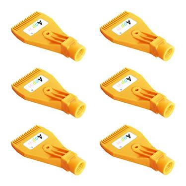 Imagem de Aopin Bocal de vento soprador G1/4 fêmea, orifício de bocal de ar plano, bocal de jato de ar ABS, bocal de jato adequado para acessórios de máquina de ar comprimido, para remoção de poeira, secagem de ar, 6 peças