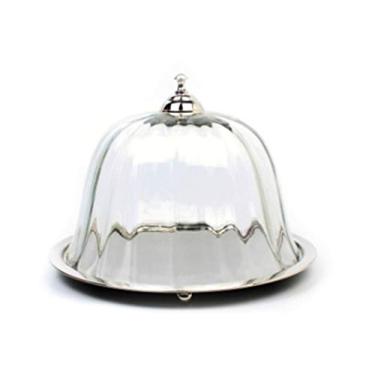 Imagem de Cake Stand Com Domo De Vidro Sarquis Samara Prata