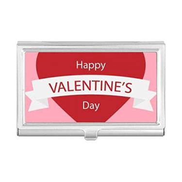 Imagem de Carteira de bolso com porta-cartões Happy Valentine's Day rosa vermelha