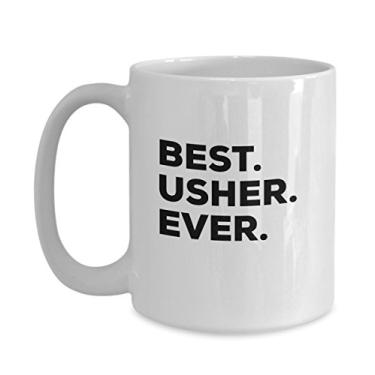 Imagem de Caneca Usher - Melhor xícara de café Usher Ever - Presentes para crianças igreja casamento homens - Obrigado - abaixo de $20 ou adicionar ao conjunto de caixa de presente