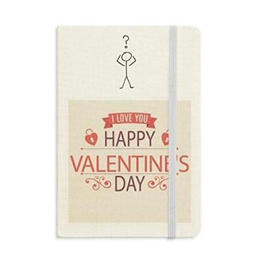 Imagem de Caderno de interrogação com coração Lock Happy Valentine's Day Love A5