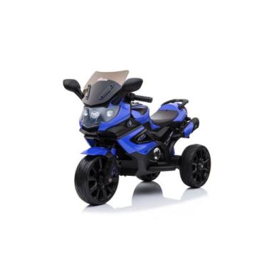 Imagem de Mini Moto Elétrica Infantil Triciclo Motorizado Criança Azul - Tapuzim