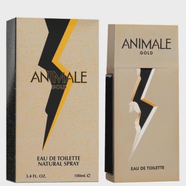 Imagem de Perfume Animale Gold Masculino 100ml Spray Fragrância Cheiro Eau De Toilette Natural Namorado Presente