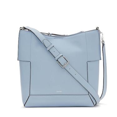 Imagem de Calvin Klein Bolsa de ombro e mensageiro conversível Aura North/South Hobo, Azul celestial, One Size