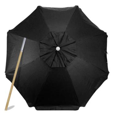 Imagem de Guarda Sol Grande Reforçado Praia Pesca 2mt Haste Em Madeira