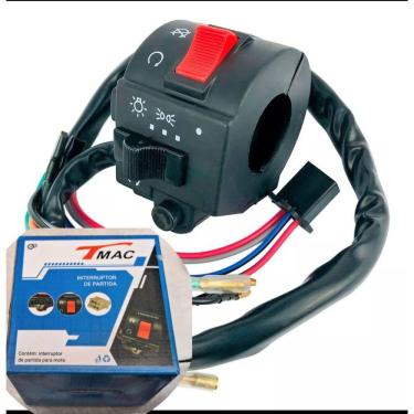 Imagem de Interruptor de Partida e Emergencia Suzuki Yes 125 05/10-Intruder 02/07 -9 Fios +2 de Freio