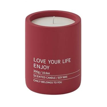 Imagem de 2 peças copo de vela de cerâmica minimalista e criativo nórdico para casa, vela de soja, copo vazio para casamento, jantar, festa 10-OW-0238 aroma de groselha preta