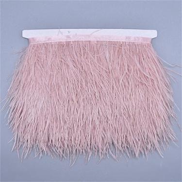 Imagem de 10 metros de penas de avestruz na fita 8-10 cm franja de saia em fita guarnições de penas de avestruz guarnições de costura cor 3