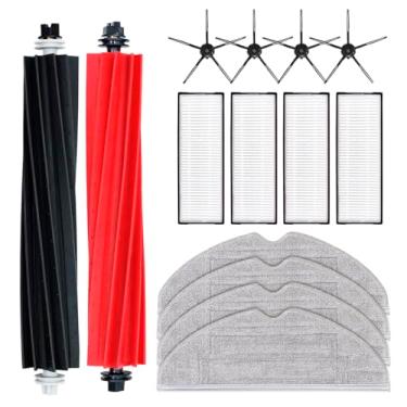 Imagem de WuYan 14 peças de reposição S8 para Roborock S8 S8 PLUS S8+ S8 Pro Ultra Robotics, 1 conjunto de escova principal, 4 filtros, 4 panos de esfregão, 4 escovas laterais, acessórios de aspirador de pó.