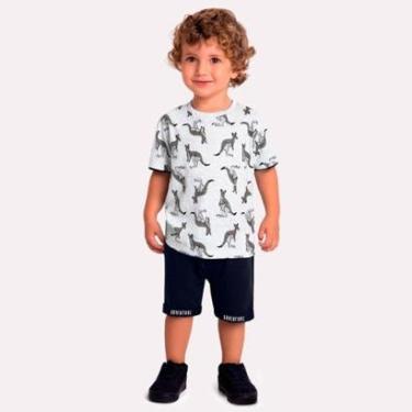 Imagem de Conjunto Infantil Masculino Camiseta + Bermuda Milon 14154.70163.1 Milon-Masculino