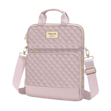 Imagem de MOSISO Bolsa para tablet de 12,9 polegadas para iPad Pro 13 M4 e iPad Air 13 M3 M2, iPad Pro 12,9 M2 M1 6/5, Surface Laptop Go 12.4, Galaxy Tab S8+/S9+ 12,4, capa de transporte quadrada acolchoada com