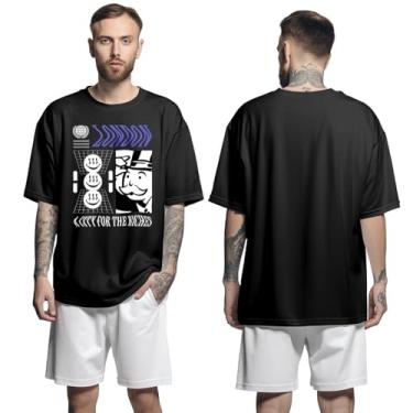 Imagem de Camisa Camiseta Oversized Streetwear Genuine Grit Masculina Larga 100% Algodão 30.1 London - Preto - M