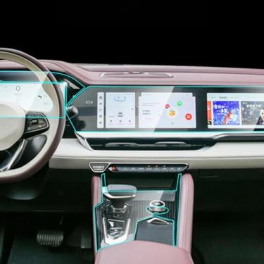 Imagem de Gerrit Painel de engrenagens de filme TPU transparente para interior de carro, adesivo antiarranhões, para Geely Monjaro Kx11 2022 2023 2024