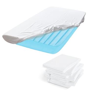 Imagem de 8 peças de lençol infantil com colchão de ar compatível com Intex Cozy Kidz colchão de ar inflável para festas de chá de bebê, festas de festa do pijama de crianças (colchão de ar não incluído)