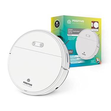 Imagem de Smart Robô Aspirador Wi-Fi PRA100 Positivo Casa Inteligente, 3 em 1, Varre, Aspira e Passa Pano, Retorna para Base, Controle por Comando de voz ou pelo App, Bivolt – Compatível com Alexa