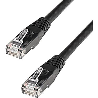 Imagem de StarTech. Cabo Ethernet CAT6 de 7,62 m - Cabo Ethernet Preto CAT 6 Gigabit -650 MHz 100 W PoE++ RJ45 UTP Moldado Categoria 6 Network/Patch Cord com alívio de tensão/Certificado UL/TIA (C6PATCH25BK)