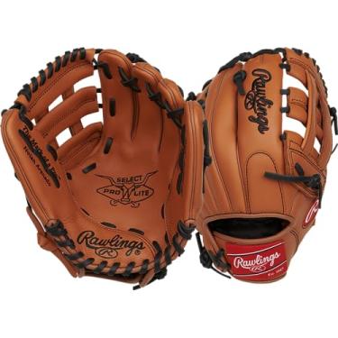 Imagem de Luva de beisebol juvenil Rawlings SELECT PRO Lite, Padrão Nolan Arenado Arremesso de mão direita, Membrana H Pro de 28 cm, castanho-claro