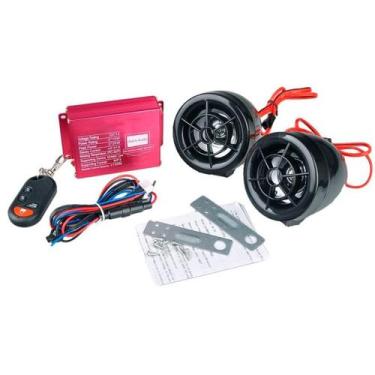 Imagem de Caixa De Som Alarme De Moto  Com Bluetooth - HIGA