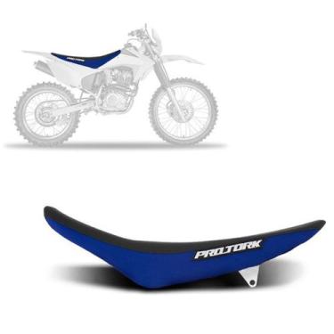 Imagem de Banco Para Moto Pro Tork Crf 230, PRETO - AZUL, CRF 230