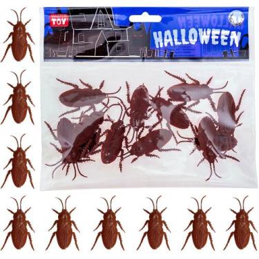 Imagem de Kit 60 Baratas de Plástico p/ Festa de Halloween Dia Bruxas - Toy Mast