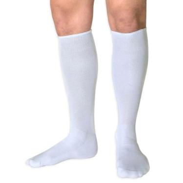 Imagem de Kit 10 Pares Meião Futebol Infantil Reforçado - TRB, Branco
