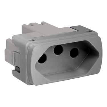 Imagem de Módulo Miluz Tomada 20A 250V Alumínio Schneider, Alumínio