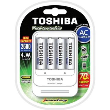 Imagem de Carregador de pilha ac aa/aaa toshiba c/4 aa