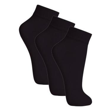 Imagem de Kit com 3 Meias Soquete Fio 20 Loba 5530-001 - LUPO, Preto