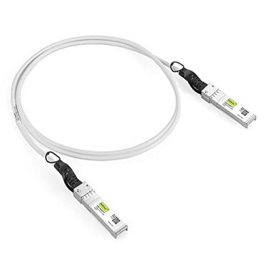 Imagem de 10Gtek [Cabo SFP+ DAC 10G colorido branco - Cabo SFP Twinax para Cisco SFP-H10GB-CU0.5M, Ubiquiti UniFi, D-Link, Supermicro, Netgear, Mikrotik, Fortinet, 0,5 metro (0,5 m)
