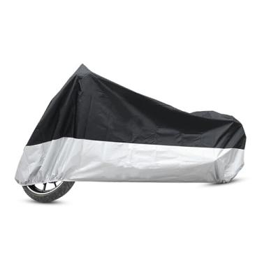 Imagem de Hihaha Capa protetora de motocicleta de scooter preta + prata 264 cm para Harley Davidson Material durável XXL 190T