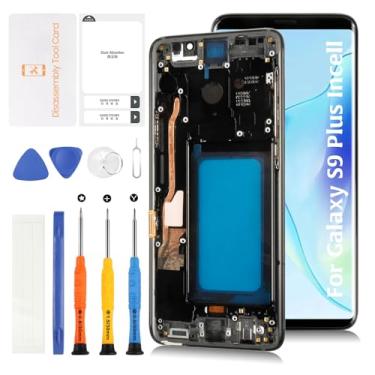 Imagem de Olivechard Tela de substituição InCell S9 Plus (sem função de impressão digital) para Samsung Galaxy S9 Plus com moldura G965F G965W G965U Montagem digitalizador de tela LCD sensível ao toque