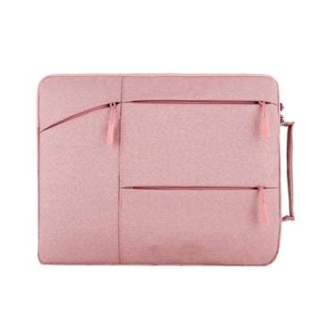 Imagem de Capa para Notebook Impermeável com Bolsos Frontais e Alçavarias cores MacBook Air Pro (Rosa, 13.3)