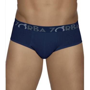 Imagem de Cueca Zorba Slip Stylo 643 Forro Frontal 100% Algodão, P, Azul, Marinh
