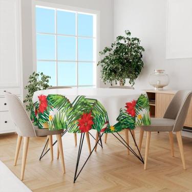Imagem de Toalha De Mesa Redonda Tecido Oxford Natalina TL08 -140x140cm - Core D
