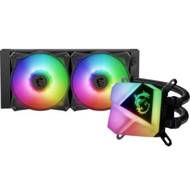 Imagem de MSI Mag Coreliquid C240 - Refrigerador Líquido para CPU Aio Argb - Radiador de 240 Mm - Pronto para Lga 1700 - Ventiladores Duplos de 120 Mm Argb Pwm para Desktop
