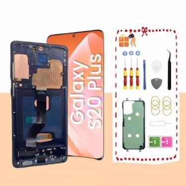 Imagem de LNONLS Oled Macio para Samsung Galaxy S20 Plus 5G Substituição Da Tela para Samsung S20 + Display Lcd Touch Digitador Substituição do Conjunto Da Tela com Moldura 6,7 "G986B G986U Preto