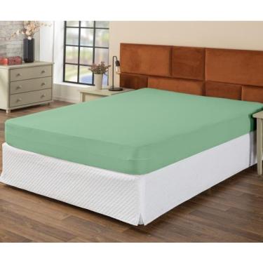 Imagem de Capa Colchão Protetora Queen Com Zíper Cama Box Malha Algodão 30cm Alt
