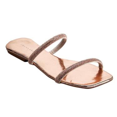 Imagem de Sandália Rasteirinha com Brilho Tamanhos Especial  - Menina Brasil, Do