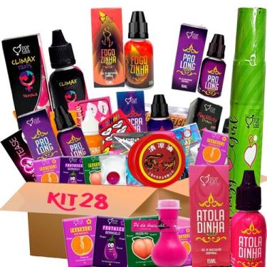 Imagem de Kit 28 Produtos Funcional Uso Pessoal Ou Revenda Sex Shop - Top Gel 