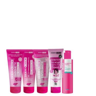 Imagem de Kit Skin Care para Peles Secas com Demaquilante Líquido Dermachem