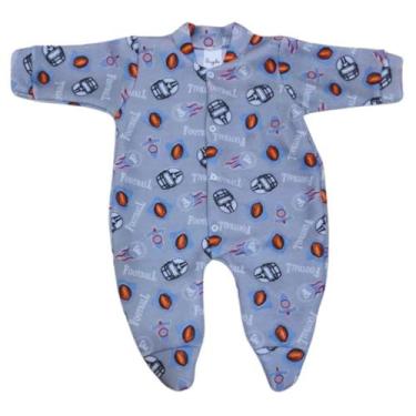 Imagem de Macacão Pijama Longo Bebê Menino Soft com Pezinho Inverno - Sophi, Cin